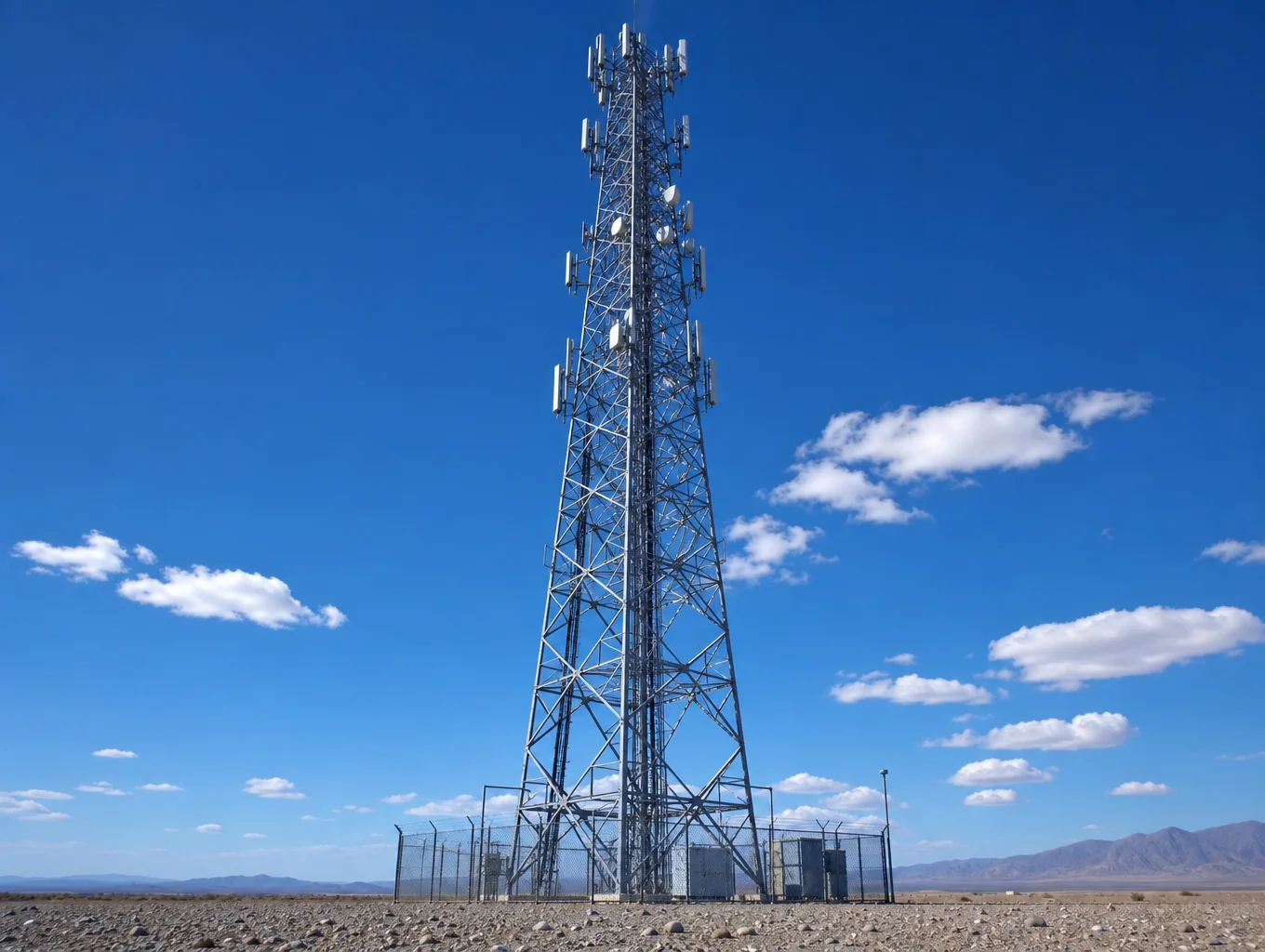 Telecommunications mast overlooking Oroville foothills